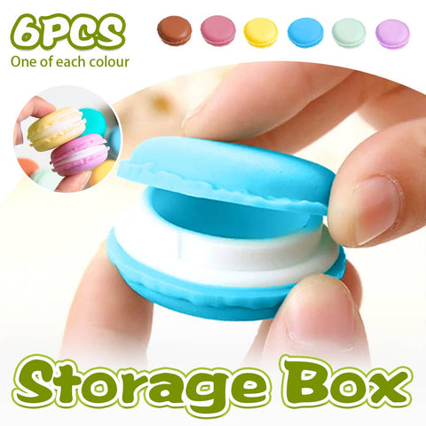 Mini Macaron Jewellery Storage Boxes, Set of 6 - Assorted Colours
