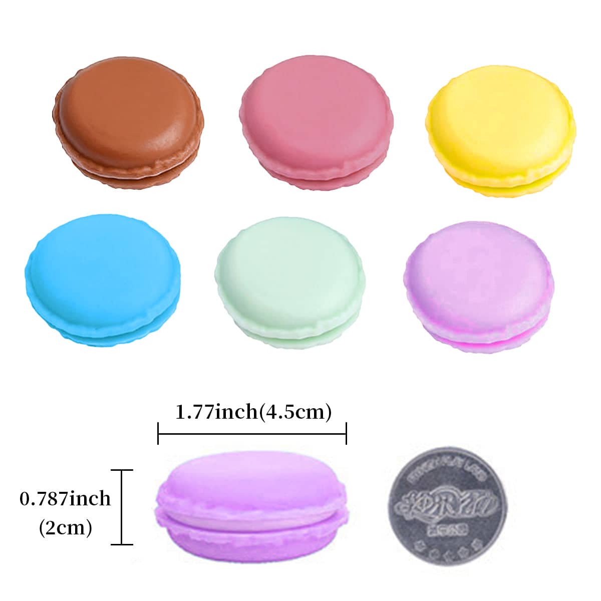 Mini Macaron Jewellery Storage Boxes, Set of 6 - Assorted Colours - view 3