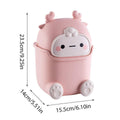 Mini Monster Desktop Trash Can with Flip Top Lid - Pink - view 4