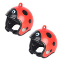 Mini Pet Chicken Helmets Set of 2 - Red Ladybird Pattern