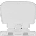 Mini Plastic Desktop Storage Box with Flip Lid - Square, White - view 5