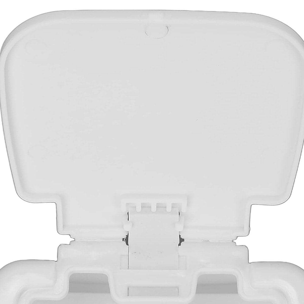 Mini Plastic Desktop Storage Box with Flip Lid - Square, White - view 5