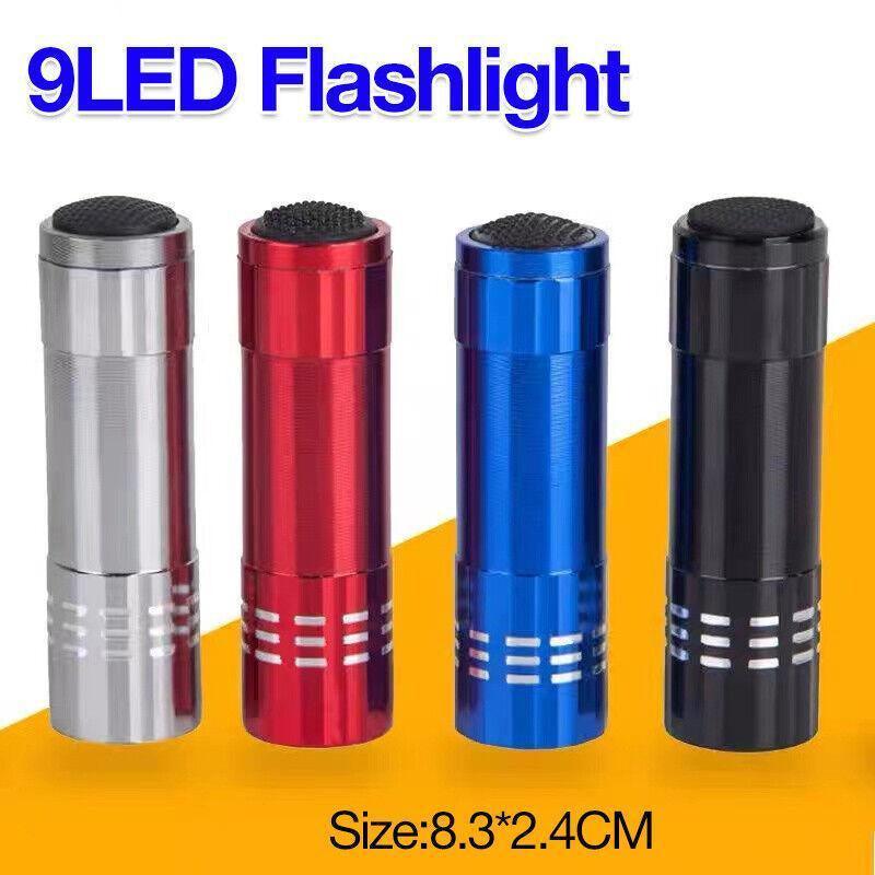 Mini Pocket Camping Torch with 9 LEDs - Black - view 2