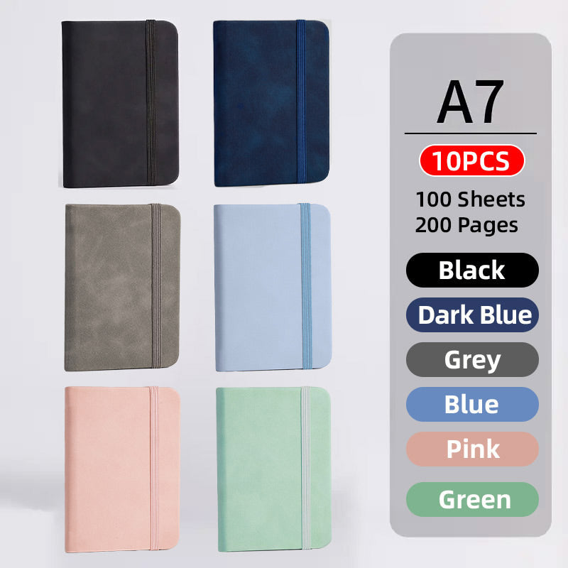 Mini Pocket Notebooks A7, Pack of 10 - Light Blue - view 14