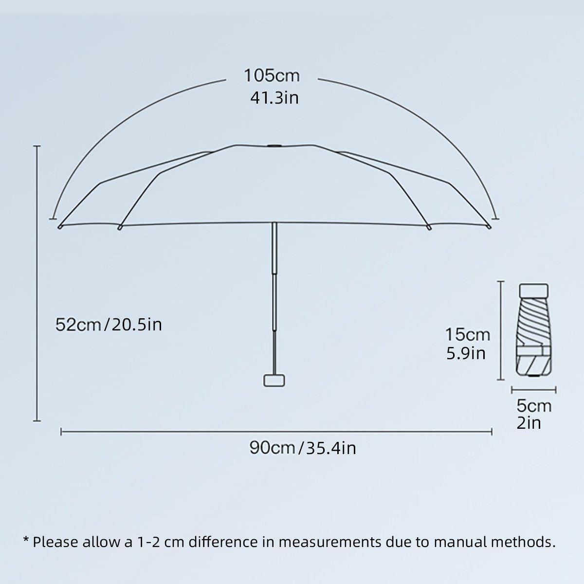 Mini Pocket Umbrella with UPF 50+ Sun Protection - Light Blue - view 4