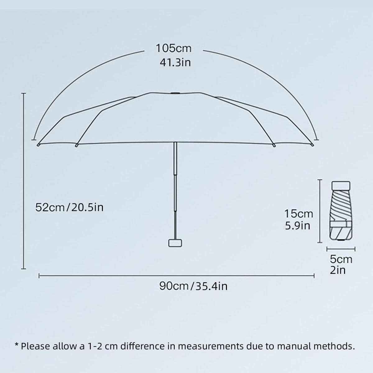 Mini Pocket Umbrella with UPF 50+ Sun Protection - Mint Green - view 4