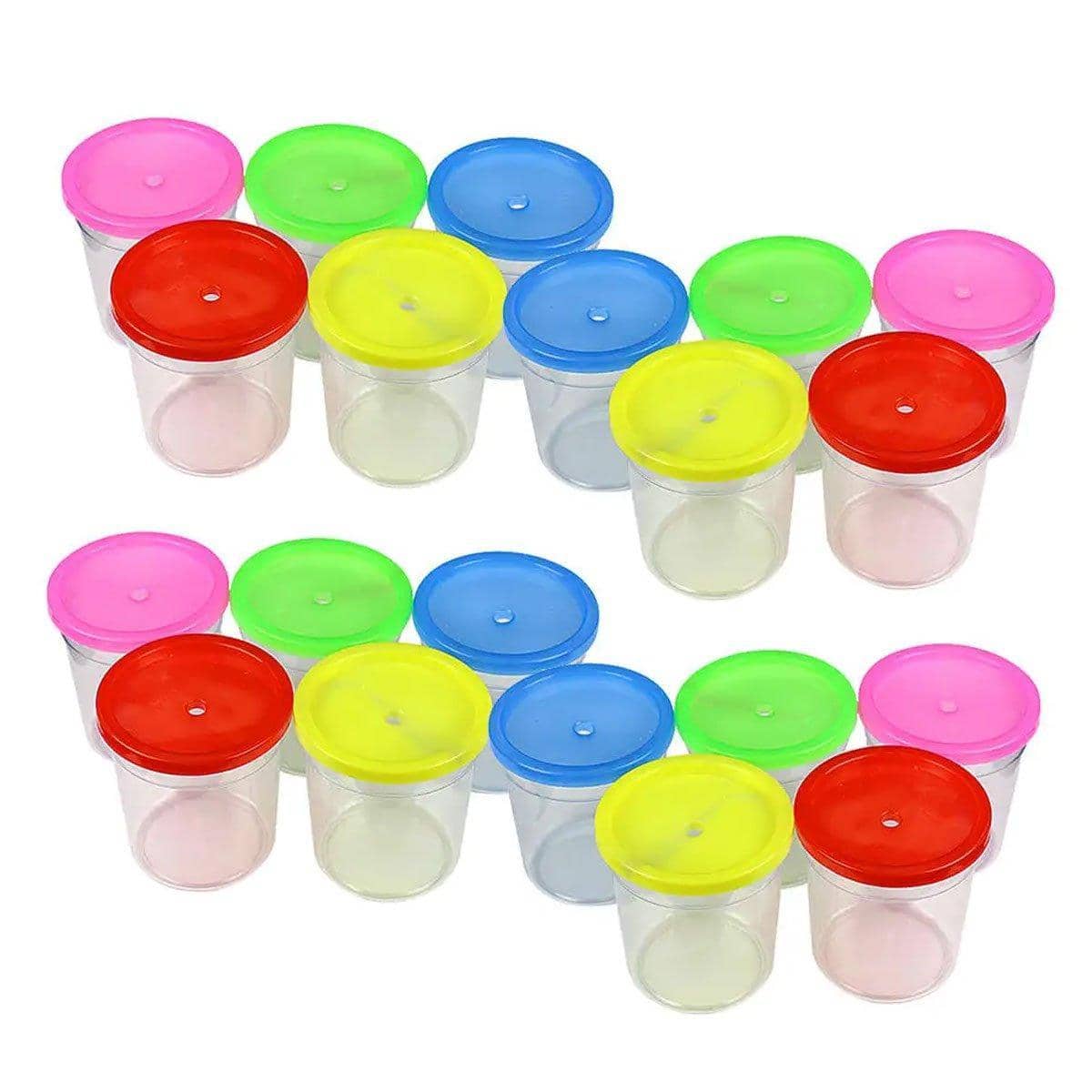 Mini Portable Plastic Fish Cups with Lids for Betta and Small Pets - Pack of 20 - view 2