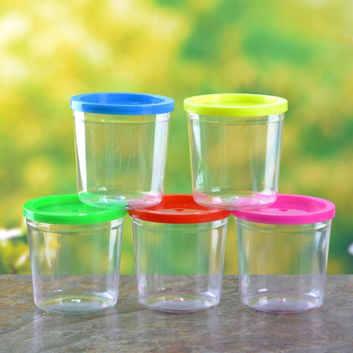 Mini Portable Plastic Fish Cups with Lids for Betta and Small Pets - Pack of 20 - view 5