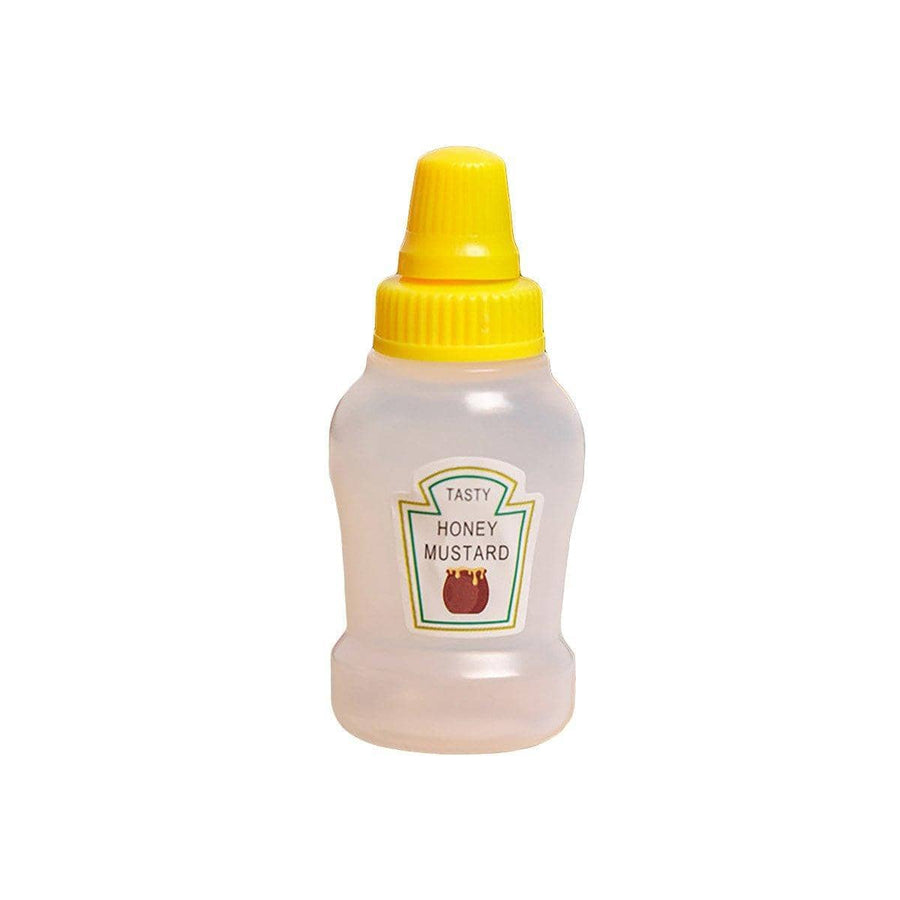 Mini Portable Sauce Bottles, Pack of 4 - Honey Mustard Label