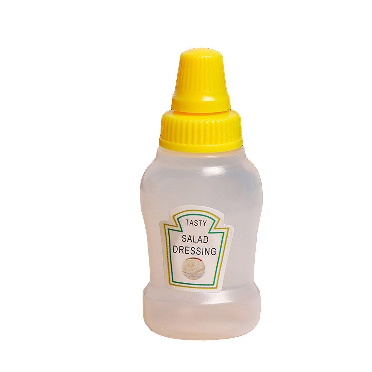 Mini Portable Sauce Bottles, Pack of 4 - Salad Dressing Label