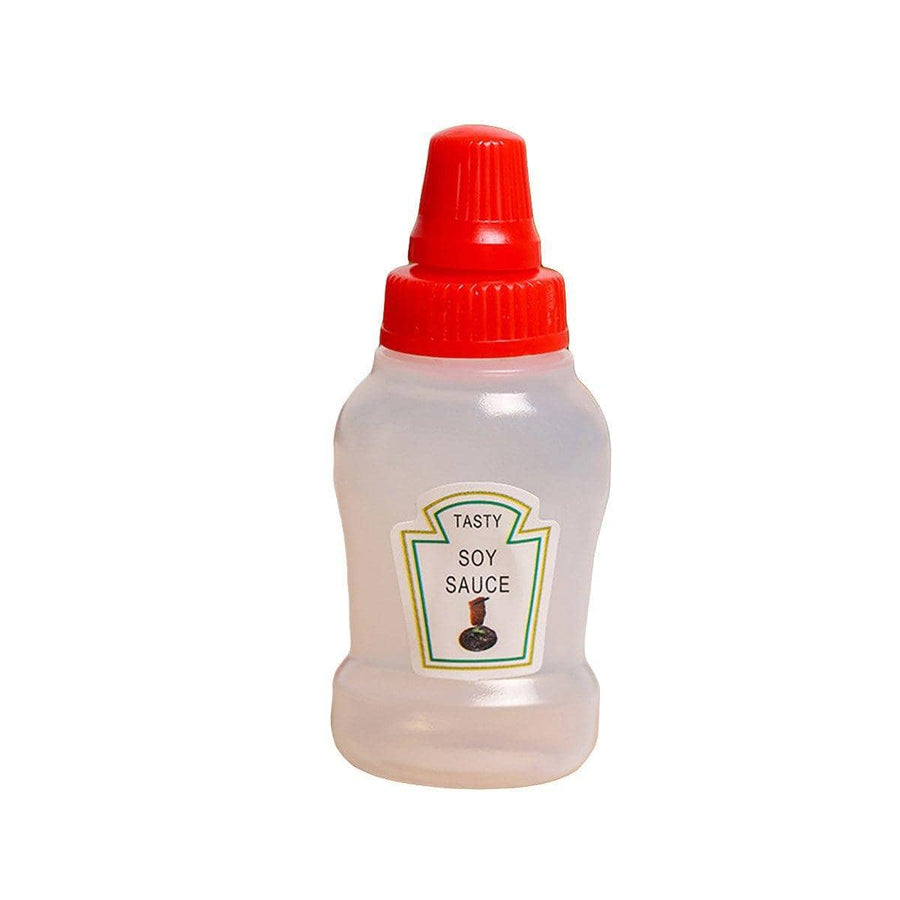 Mini Portable Sauce Bottles, Pack of 4 - Soy Sauce Label