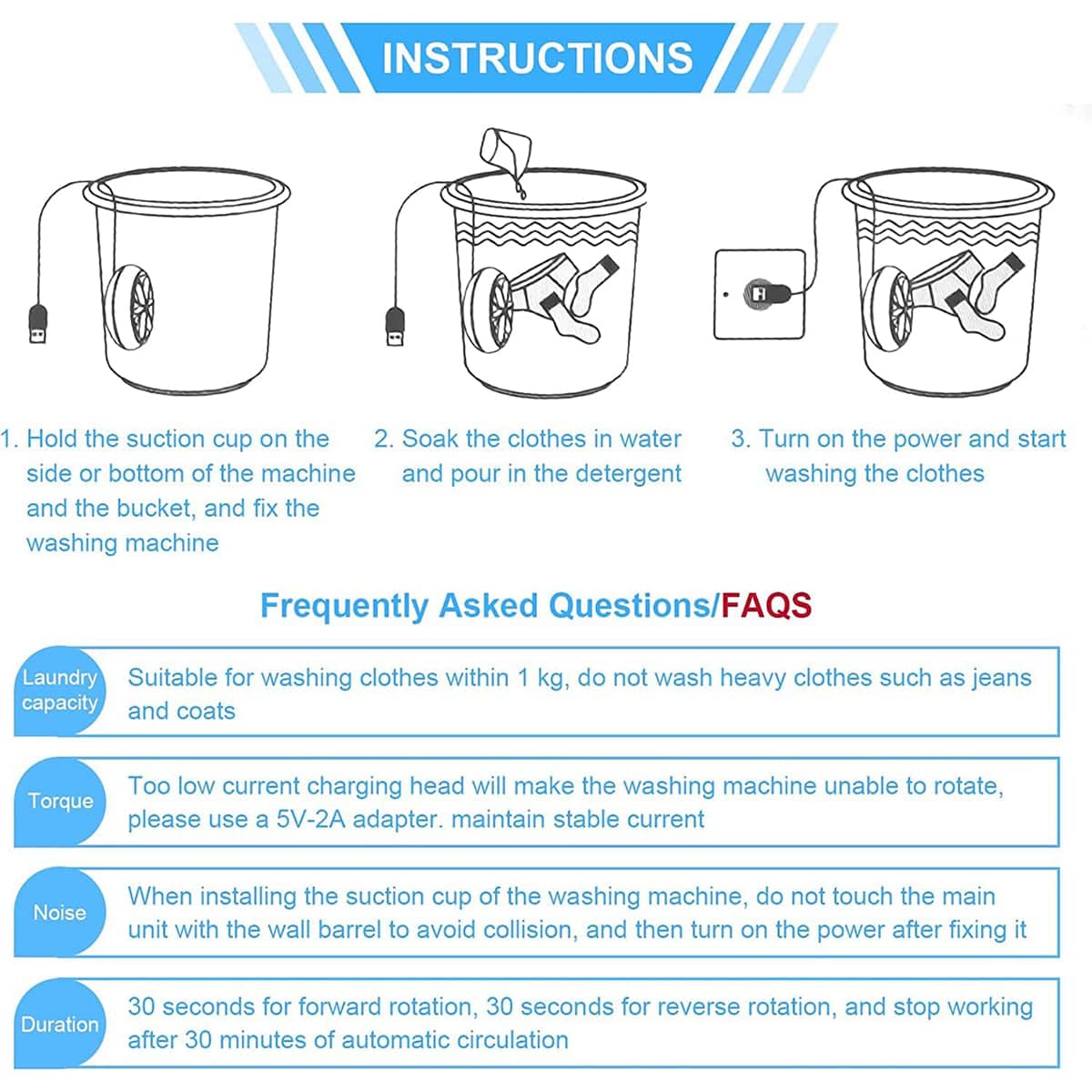 Mini Portable Washing Machine with USB Turbine Wash - view 4
