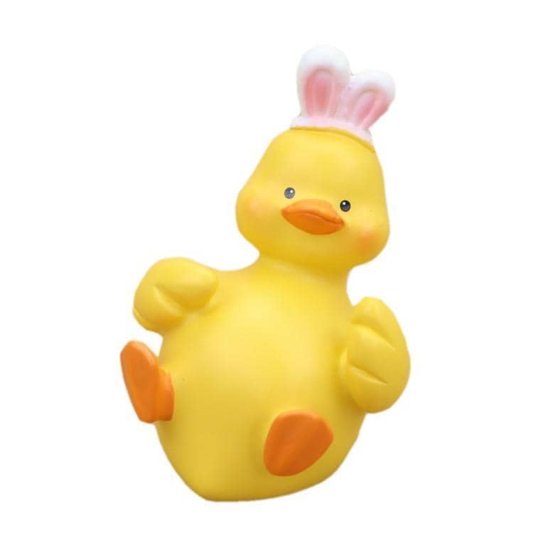 Mini Resin Duck Figurine - Duck with Bunny Ears