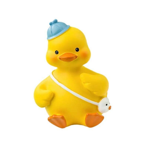 Mini Resin Duck Figurine - Duck with Cap and Duck Bag