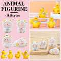 Mini Resin Duck Figurine - Duck with Cap and Duck Bag - view 2