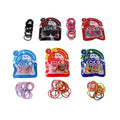 Mini Rubber Hair Ties, Pack of 30 - Assorted Red, Pink and Teal - view 3