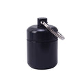 Mini Sealed Aluminium Storage Tins with Keyring, Pack of 6 - Black