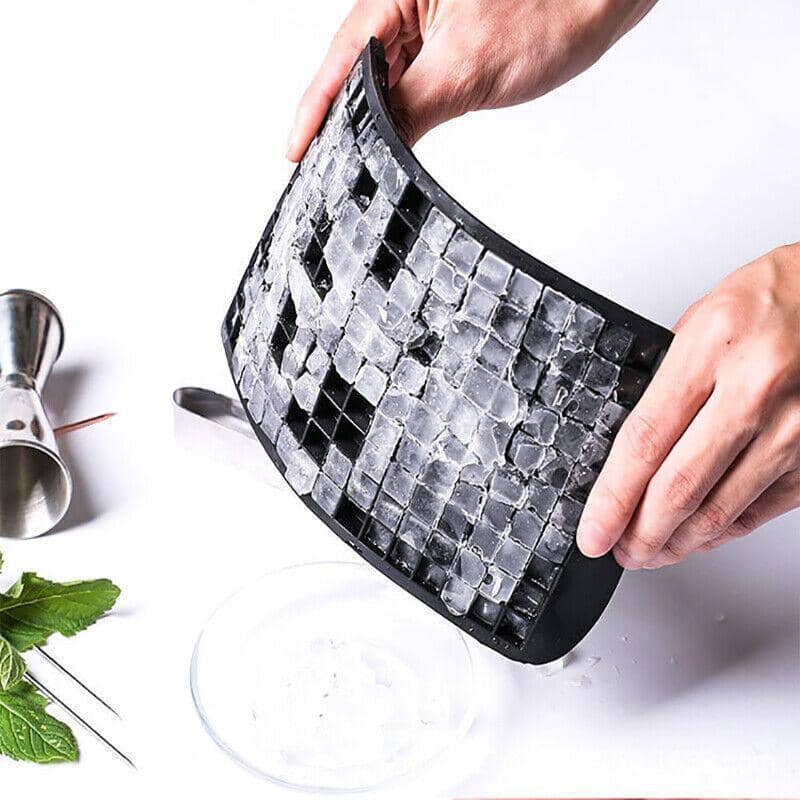 Mini Silicone Ice Cube Tray, 160 Grids - Coffee Brown - view 4