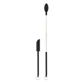 Mini Silicone Telescopic Spatula Set, Pack of 2 - Black