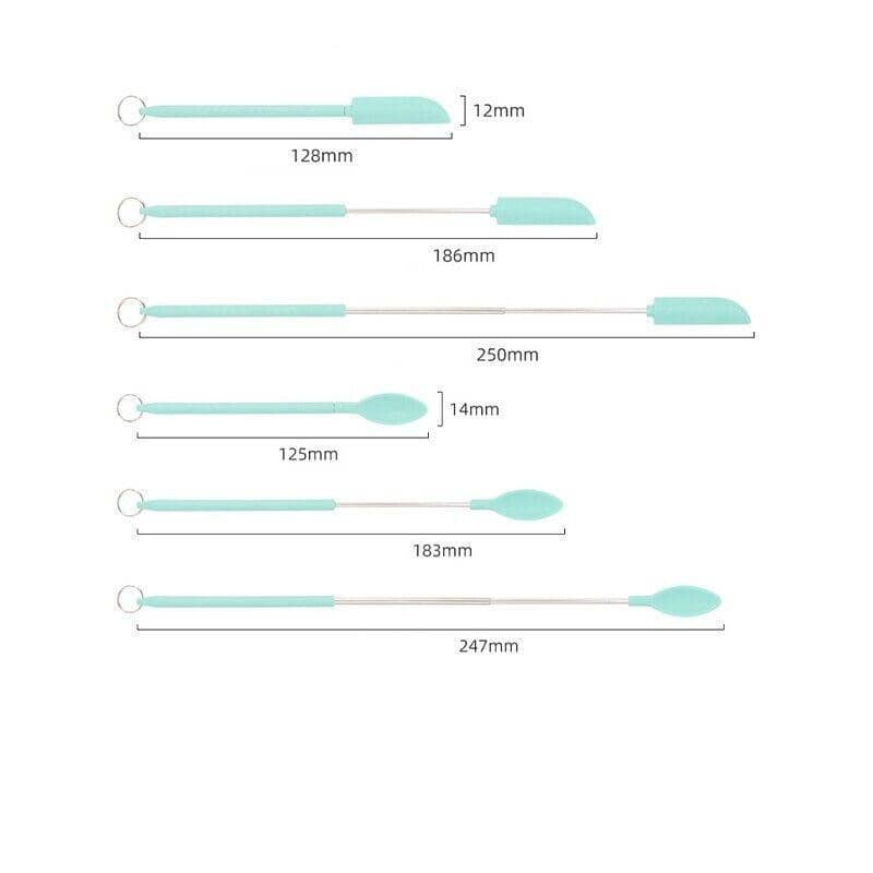 Mini Silicone Telescopic Spatula Set, Pack of 2 - Black - view 5
