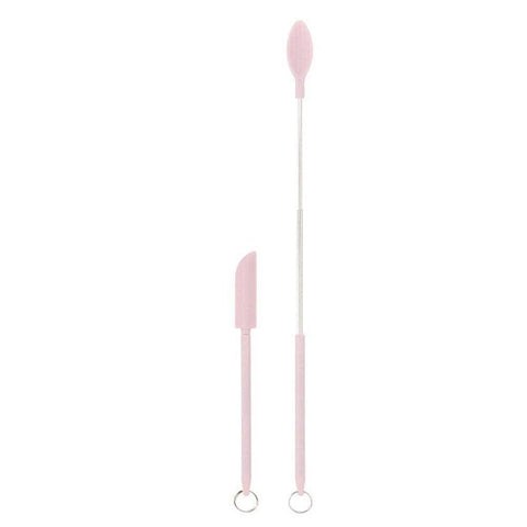 Mini Silicone Telescopic Spatula Set, Pack of 2 - Pink