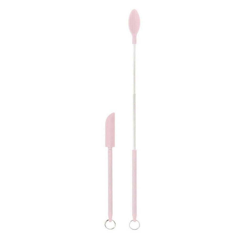 Mini Silicone Telescopic Spatula Set, Pack of 2 - Pink
