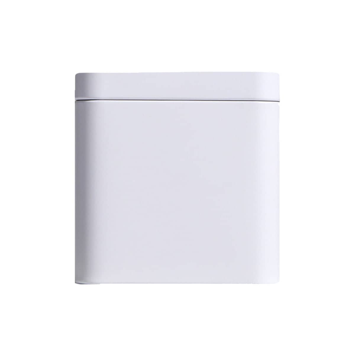 Mini Square Metal Storage Tins with Lids, Pack of 5 - White