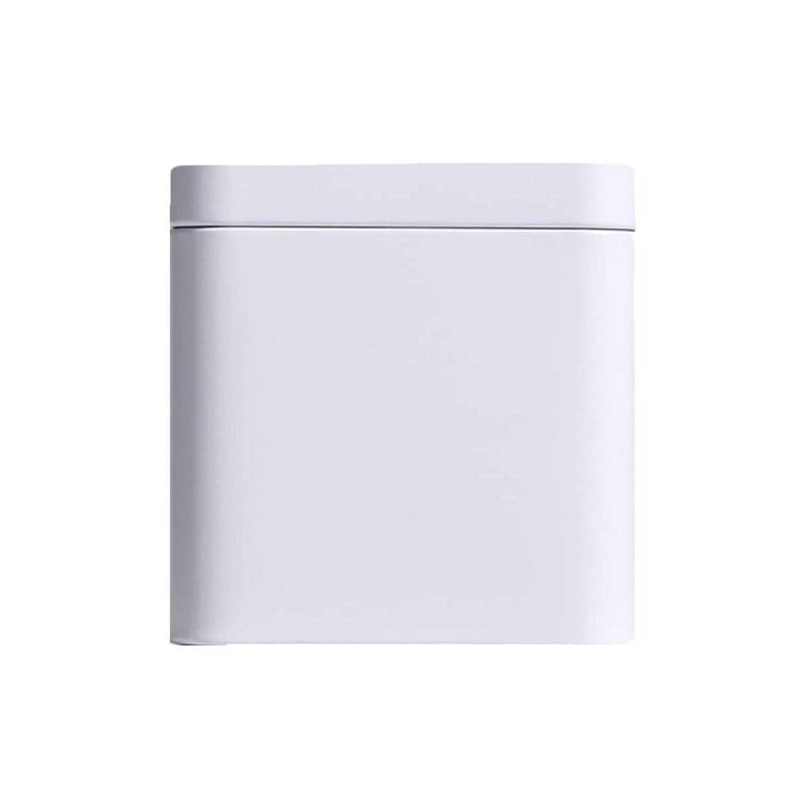 Mini Square Metal Storage Tins with Lids, Pack of 5 - White