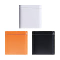 Mini Square Metal Storage Tins with Lids, Pack of 5 - White - view 3