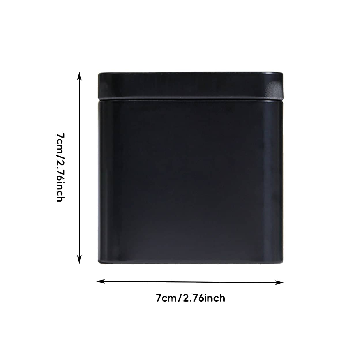Mini Square Metal Storage Tins with Lids, Pack of 5 - White - view 4