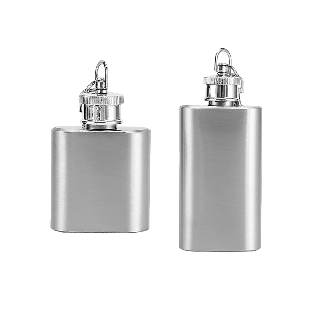 Mini Stainless Steel Hip Flask Set of 3 Pocket Travel Flask - 1 oz - view 3