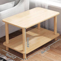 Mini Two Tier Wood Coffee Table and Bedside Nightstand with Storage - view 3