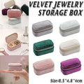 Mini Velvet Travel Jewellery Storage Box with Zip - Grey - view 2