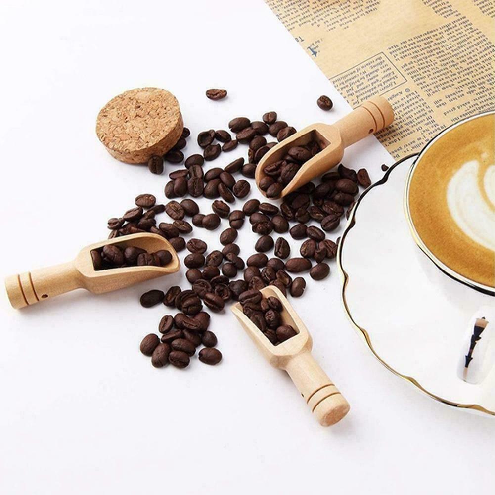 Mini Wooden Scoop Spoon for Salt, Sugar and Coffee - 4 Pieces - view 4