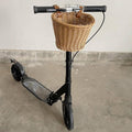 Mini Woven Rattan Bike Handlebar Basket with Straps for Small Bikes and Scooters - view 5