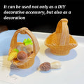 Miniature Resin Baskets 12 Piece Small Craft for Photography Props and Desk Decor - view 4