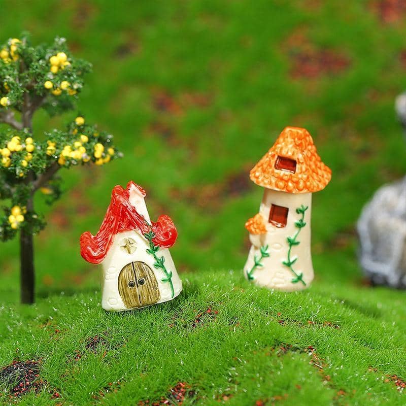 Miniature Resin Fairy Garden House - Red Roof Cottage - view 5