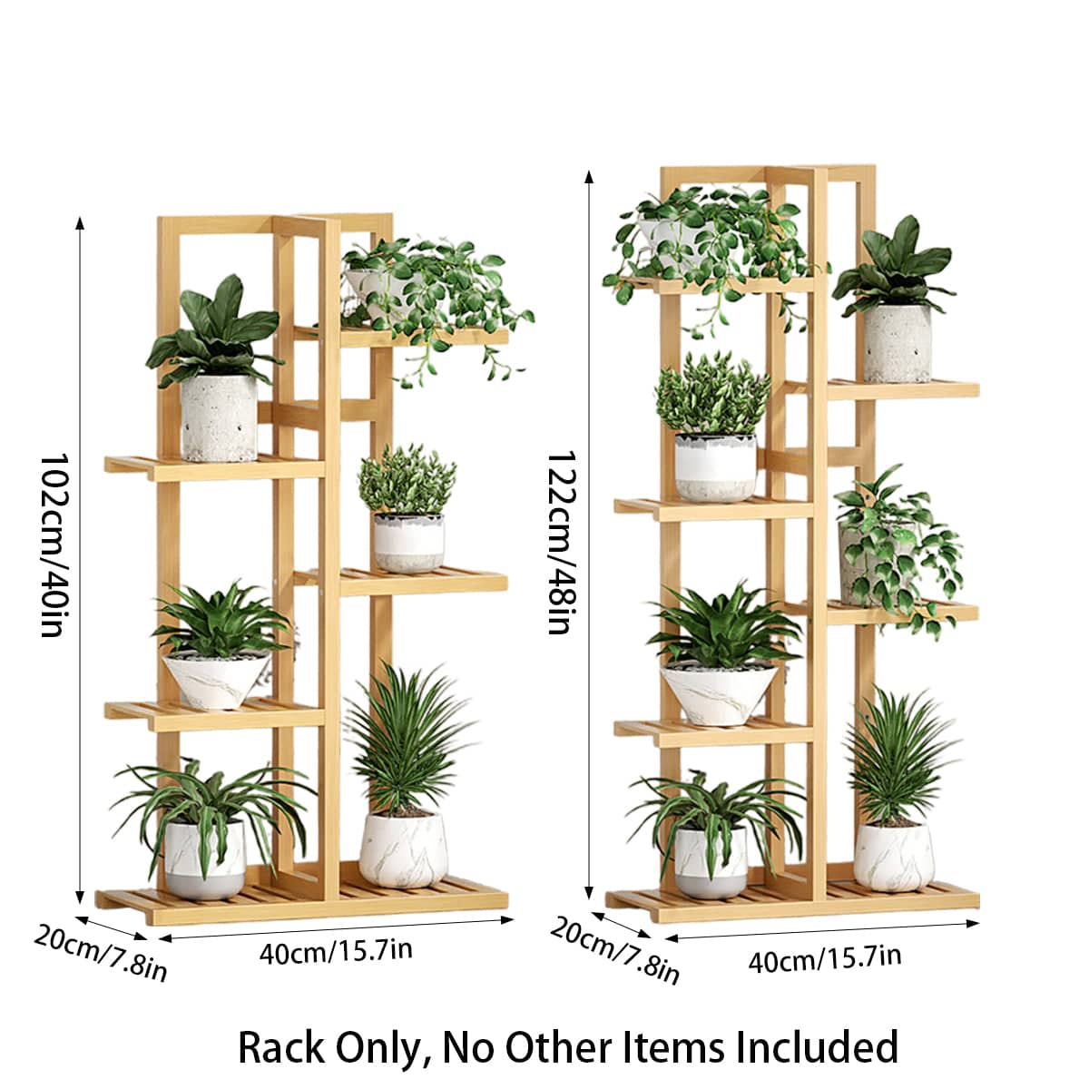 Minimalist Bamboo Plant Stand for Indoor and Outdoor Use - 6 Tier - view 4
