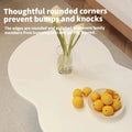 Minimalist Coffee Table with Rounded Corners Easy to Install for Living Room - Warm White - view 5