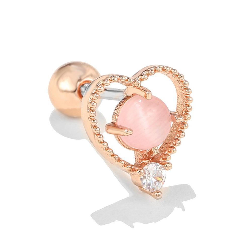 Minimalist Stud Earrings for Women, Alloy 1 Pair - 433-Rose Gold