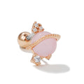 Minimalist Stud Earrings for Women, Alloy 1 Pair - 439-Rose Gold