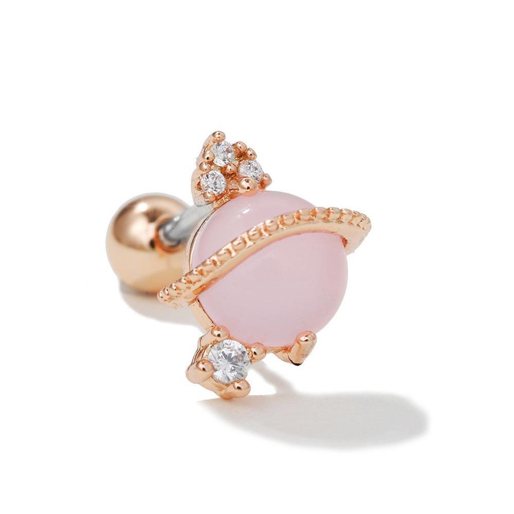 Minimalist Stud Earrings for Women, Alloy 1 Pair - 439-Rose Gold