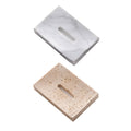 Minimalist Travertine Soap Dish Holder with Drainage Slot - Beige - view 3