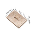 Minimalist Travertine Soap Dish Holder with Drainage Slot - Beige - view 4