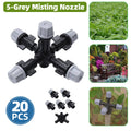 Misting Nozzles with 5 Outlets and 6 mm Connector, Pack of 20