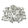 Mixed Tibetan Silver Charms for Jewellery Making - 100 Pack, 0.7-2.5cm - view 2