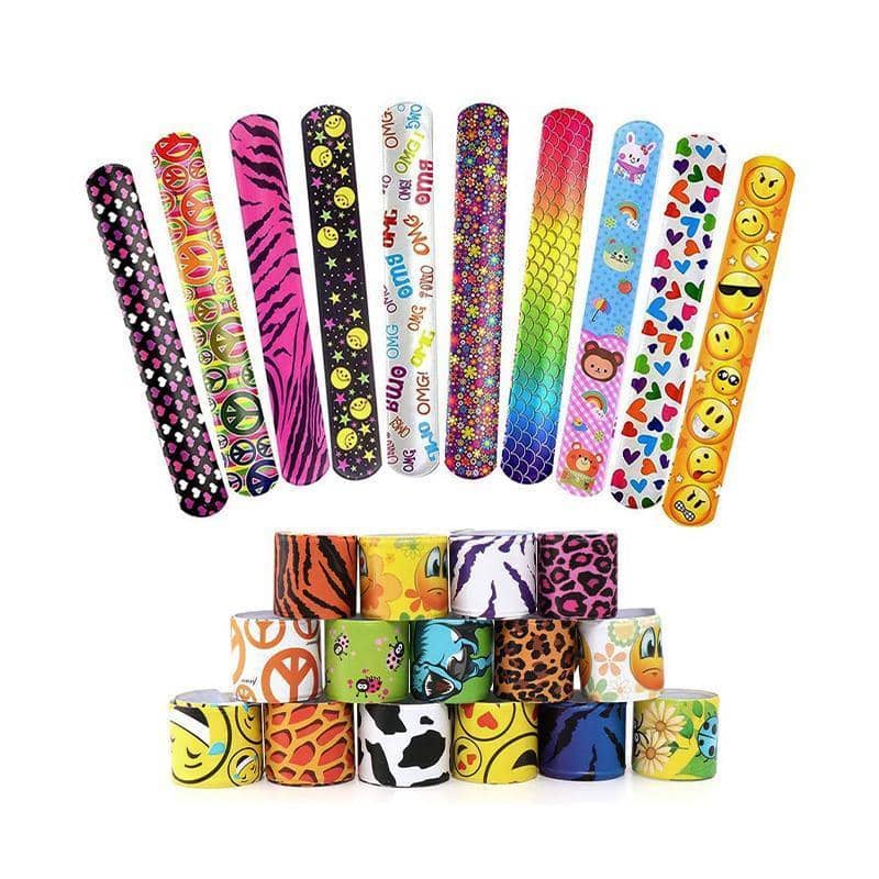 Mixed Wrist Snap Slap Bands for Party Bag Fillers - Pack of 30 - view 4