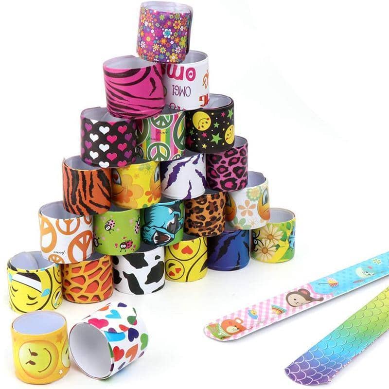 Mixed Wrist Snap Slap Bands for Party Bag Fillers - Pack of 30 - view 5