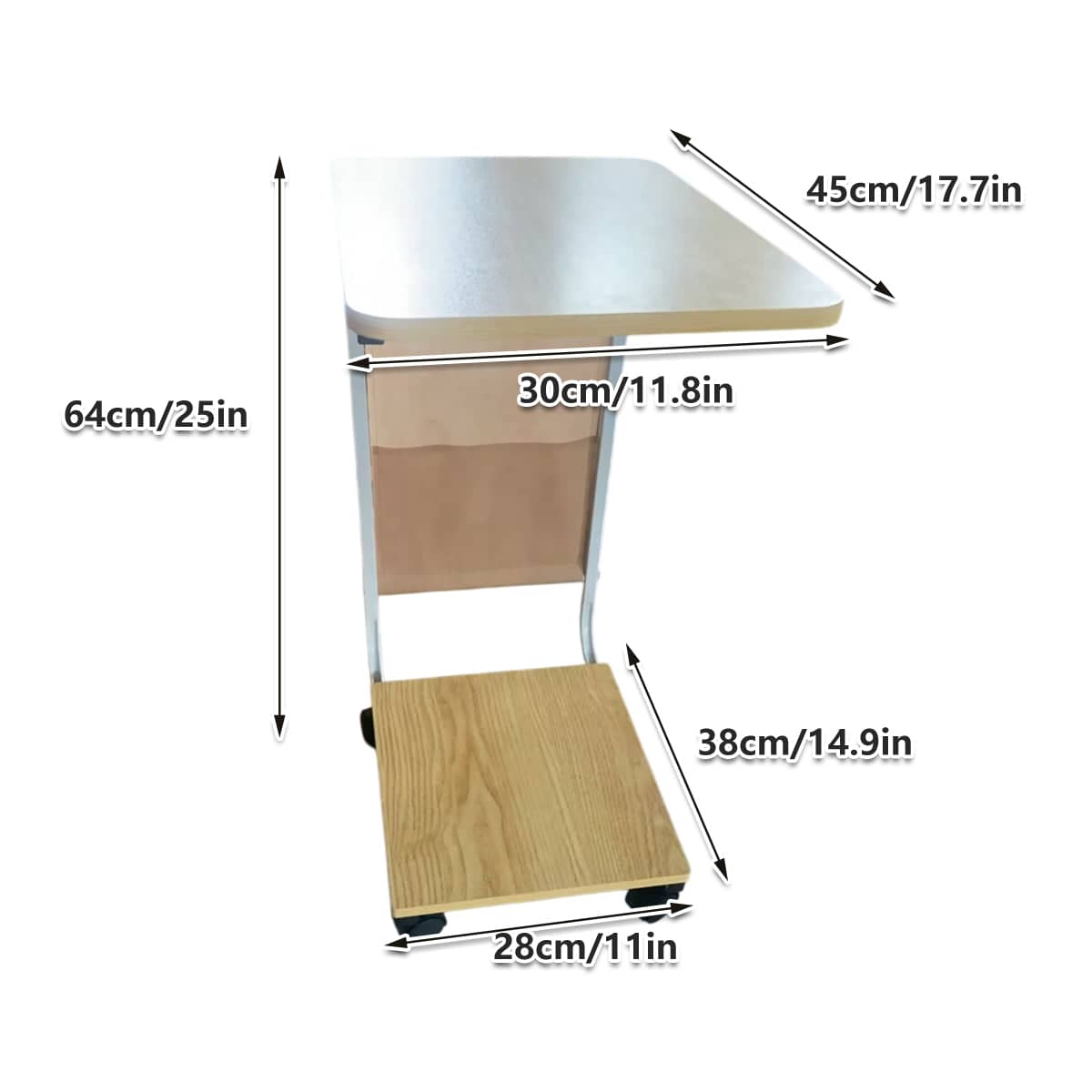 Mobile Coffee Table with Wheels, Tea Table and Computer Desk for Living Room - view 3