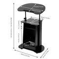 Mobile Height Adjustable Sofa Side Table and Computer Desk with Wheels, Space Saving - view 3